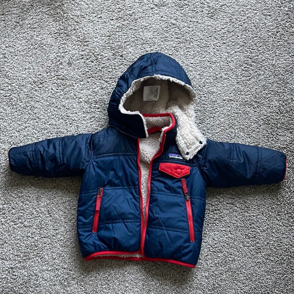 Reversible Patagonia, snow jacket with Sherpa lining